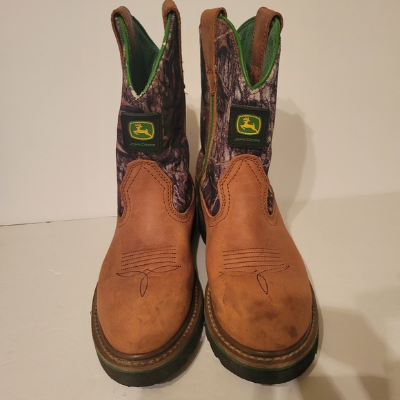 John Deere Shoes John Deere Cowboy Boots Youth 4 M Camo Leather